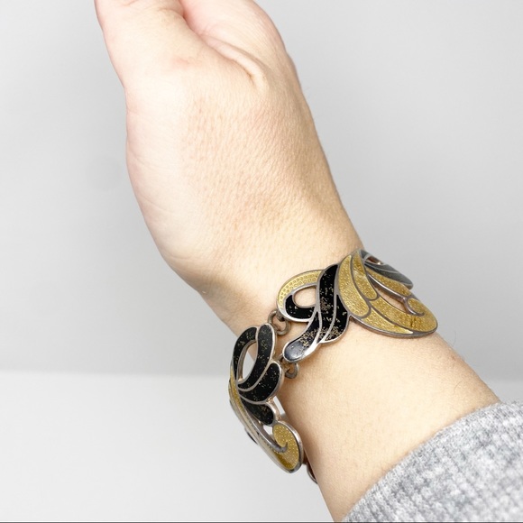 144 Vintage Margot de Taxco enamel bracelet 5734 - Picture 4 of 9